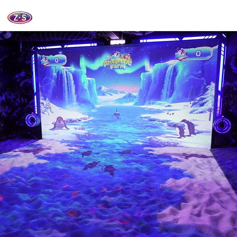 Immersive Ocean AR Interactive Sand Projection Game for Kids Entertainment