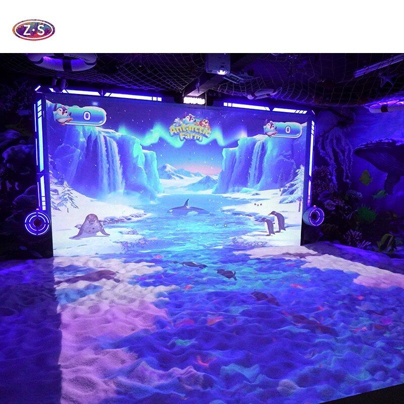 Immersive Kids Playground Interactive Sand Projection Game for Education Centers