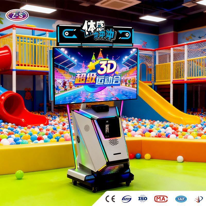 All-in-One Gesture-activated Interactive Game Machine for Modern Waiting Areas