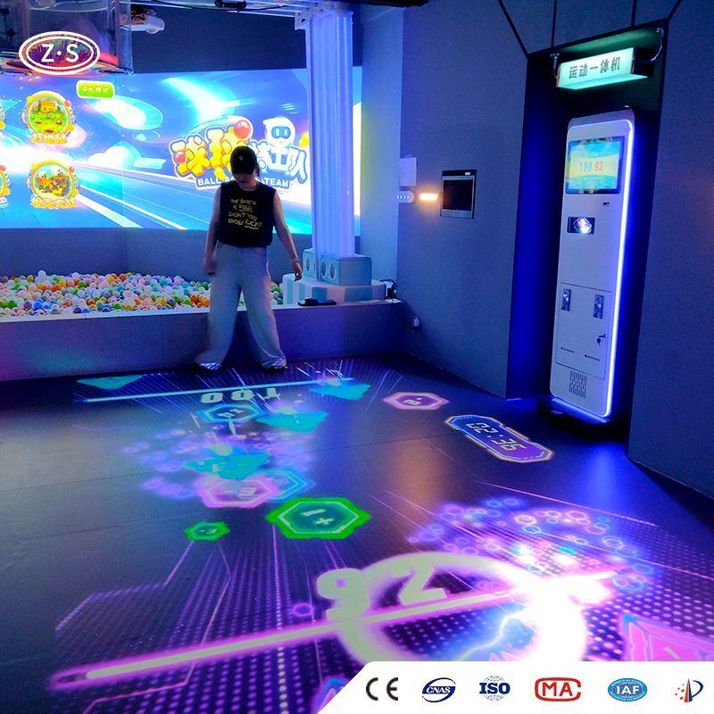Real Time Feedback Mobile interactive floor projector Victory Score for Pop-up store
