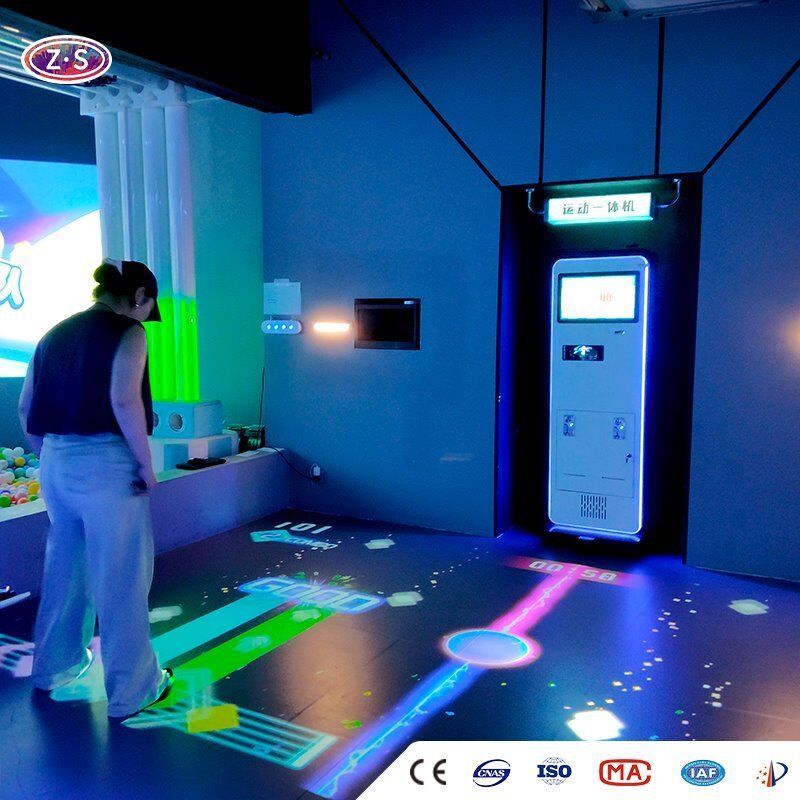 Immersive Floor Edutainment System Mobile Floor Projector For High Traffic