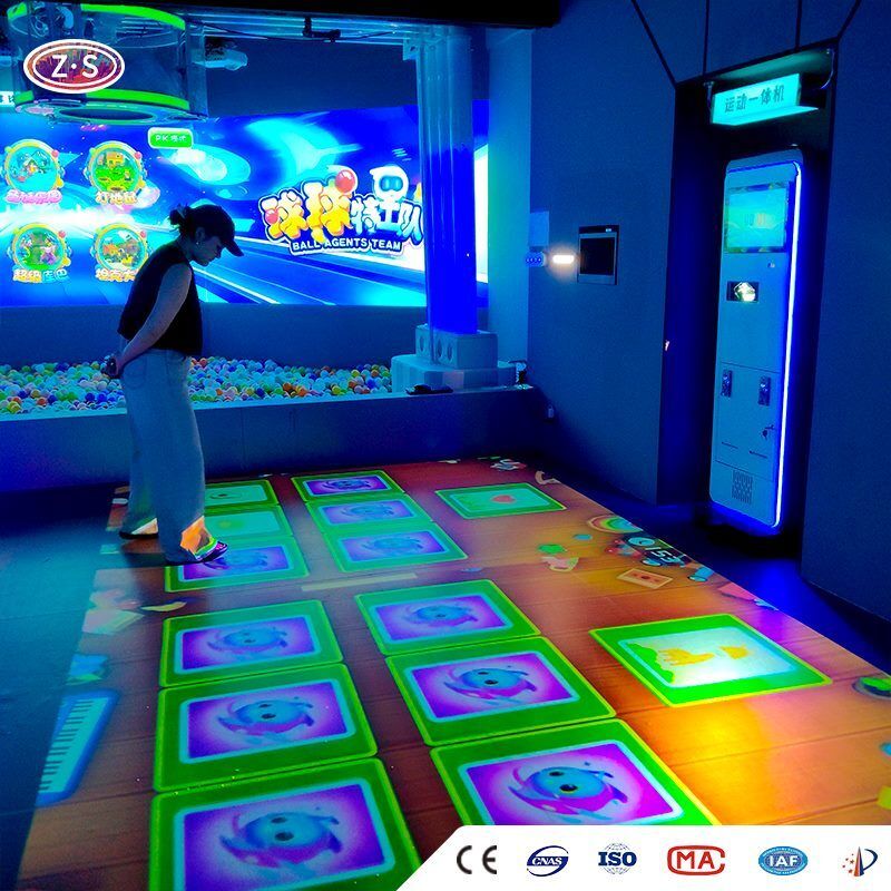 One Button Mobile interactive floor projector Auto Power On Off No Tech Skills Required