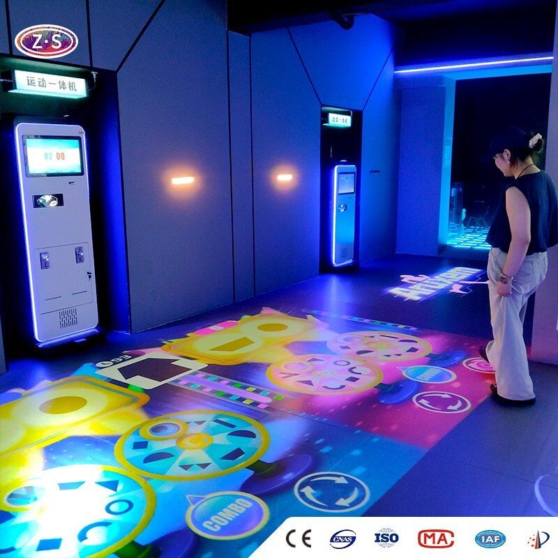 Real Time Feedback Mobile interactive floor projector Victory Score for Pop-up store