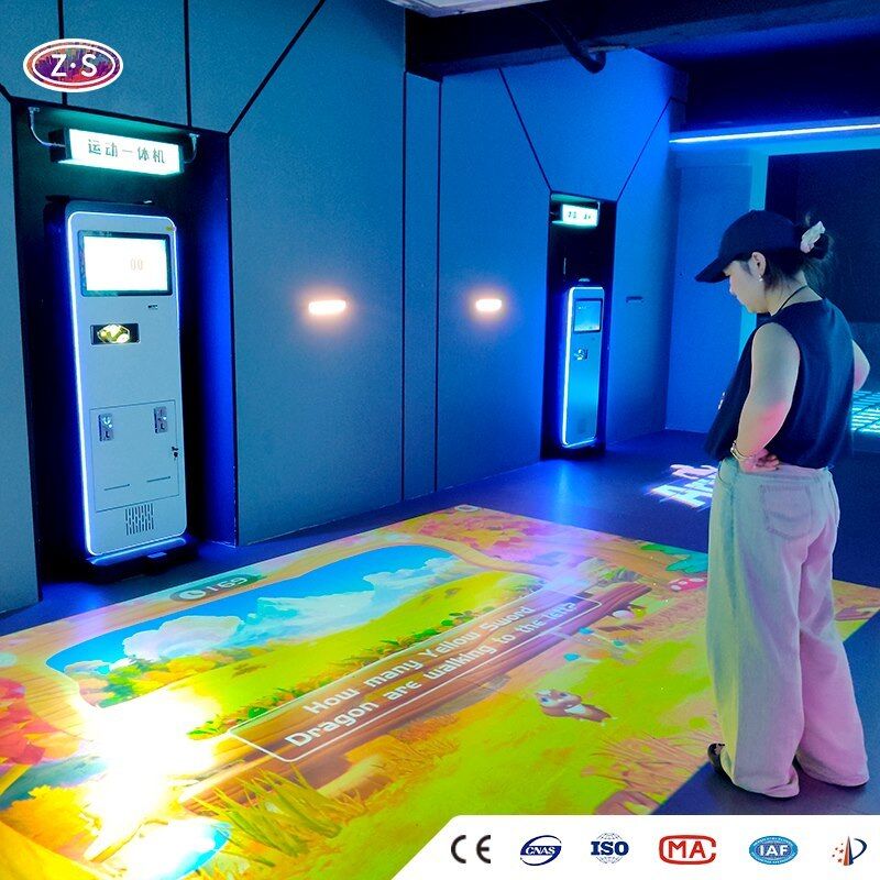 Indoor Fun Activity Floor Compact Motion Sensing Floor Games Solution for Museums