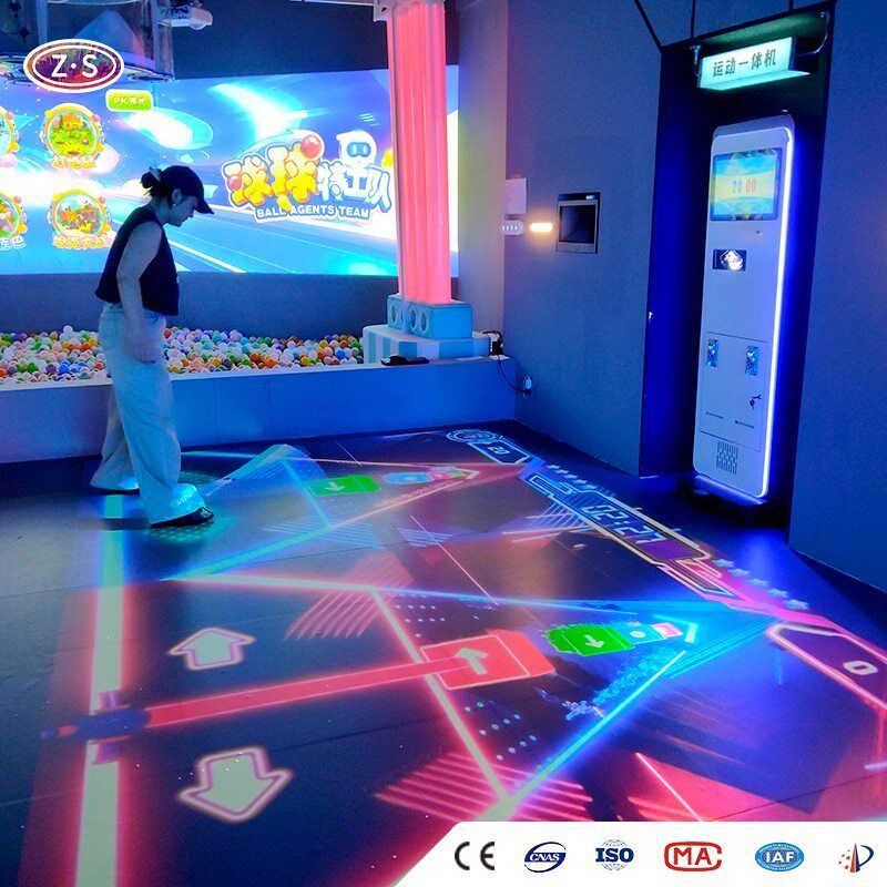 Compact All In One Projection Game Equipment Mobile Floor Projector For Commercial