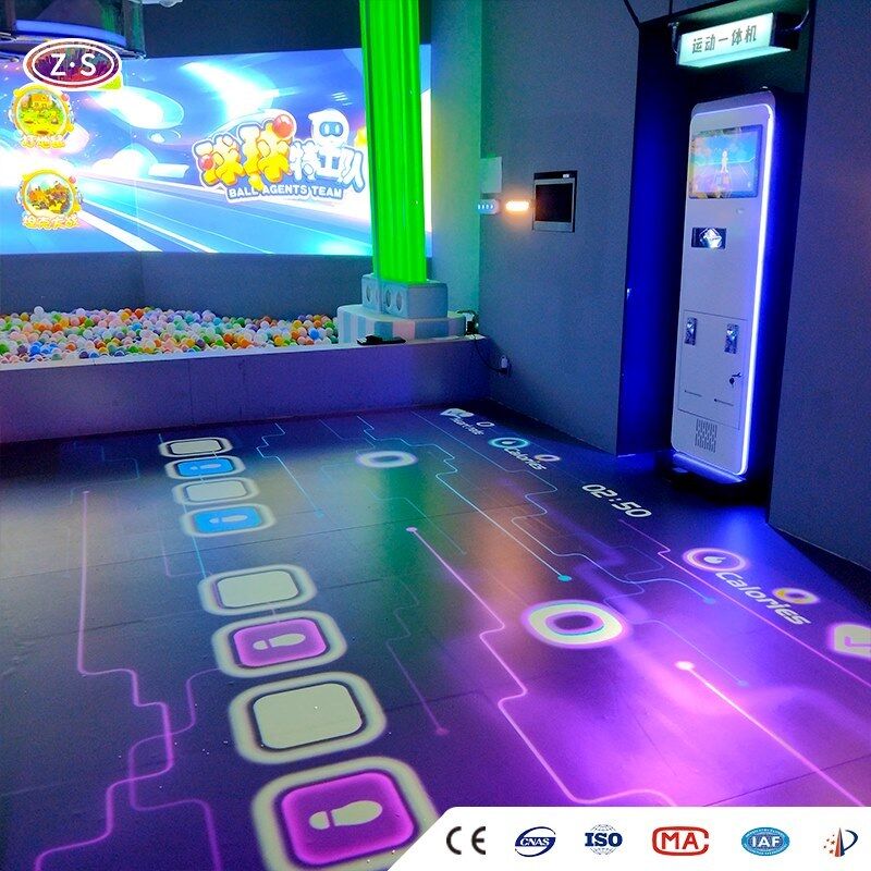 Compact All In One Projection Game Equipment Mobile Floor Projector For Commercial