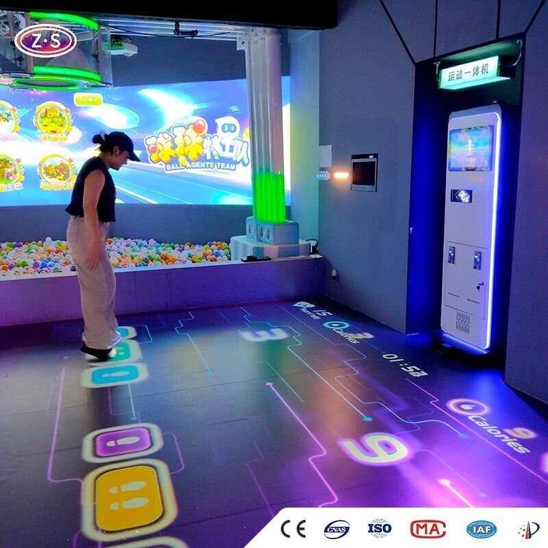 High Engagement Fitness Floor Compact Interactive Floor Games Solution For Gyms