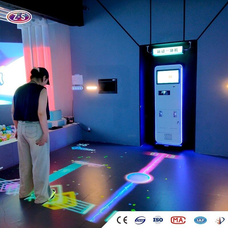 Motion Sensing Fitness Gaming Solution Mobile Floor Projector For Children's Museums
