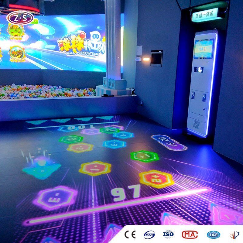 Commercial Interactive Projection Arena Mobile Floor Projector For Mall Engagement Solution