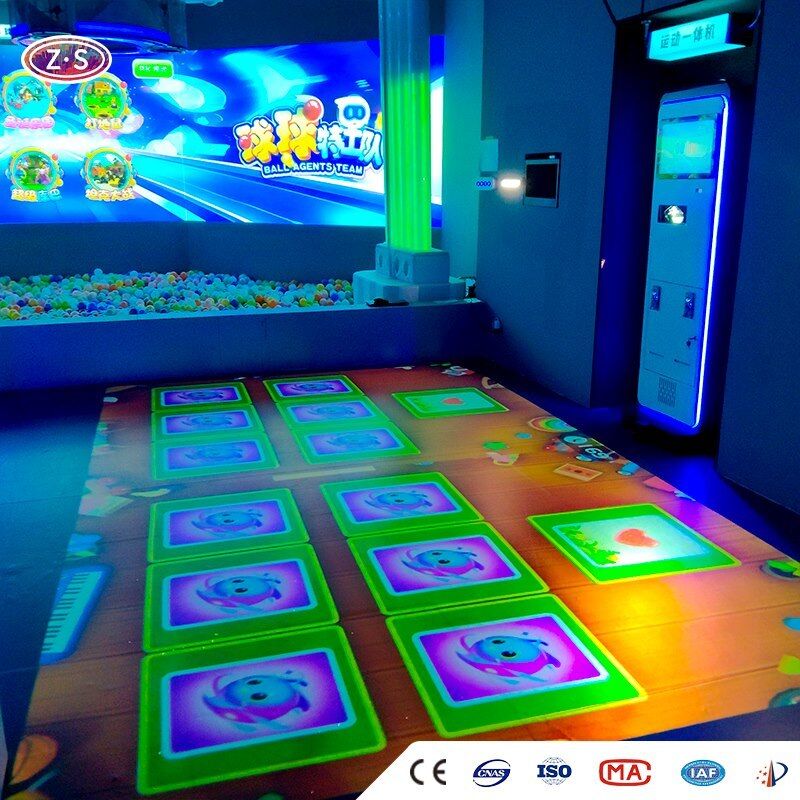 High Traffic Engagement Coin-operated Interactive Floor Games Solution For Public Areas