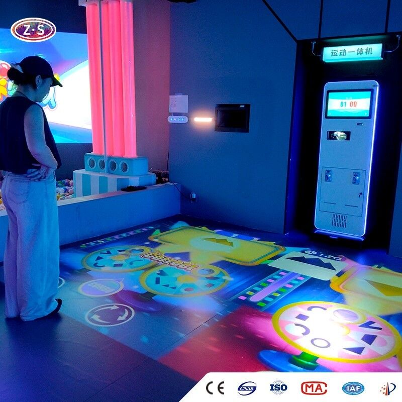 Commercial Interactive Projection Arena Mobile Floor Projector For Mall Engagement Solution