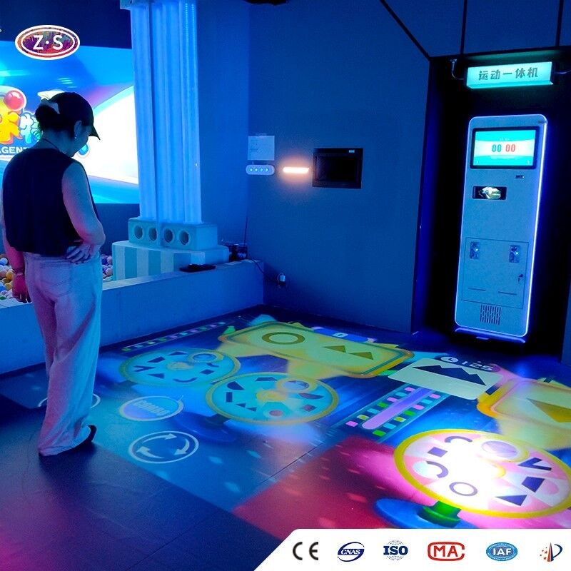 Motion Sensing Fitness Gaming Solution Mobile Floor Projector For Children's Museums