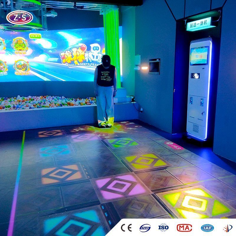 One Button Mobile interactive floor projector Auto Power On Off No Tech Skills Required