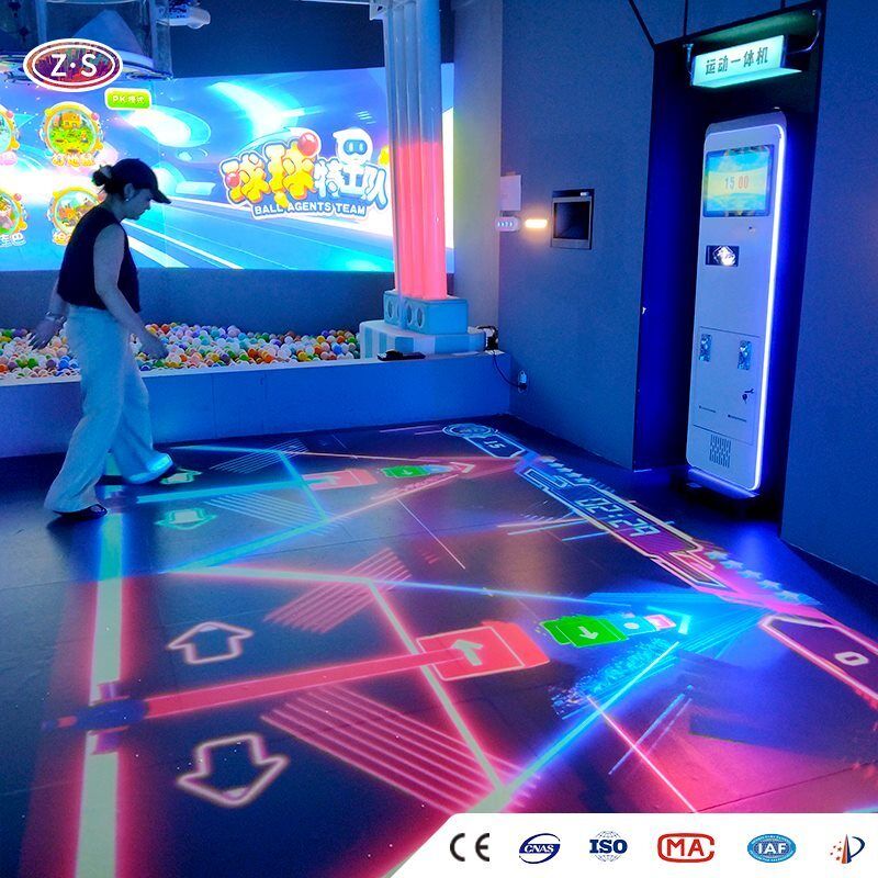 Commercial Arcade Floor Compact Motion Sensing Floor Games Solution for Malls