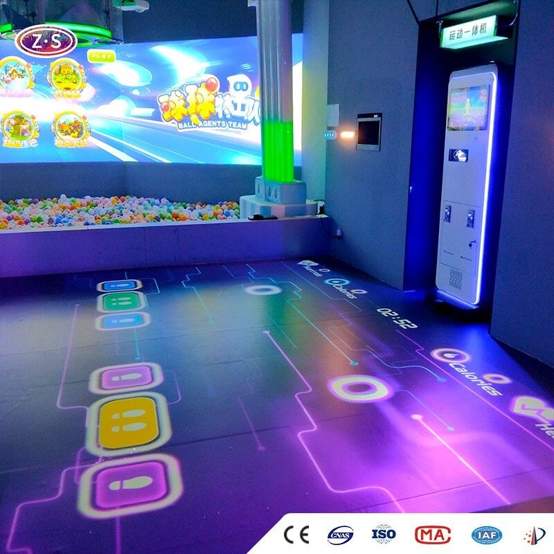Gamified Exercise Experience Platform Mobile Floor Projector For Sports Centers