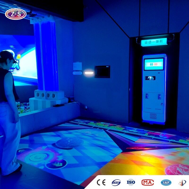 All In One Interactive Projection Arena Mobile Floor Projector For Retail Traffic Engagement