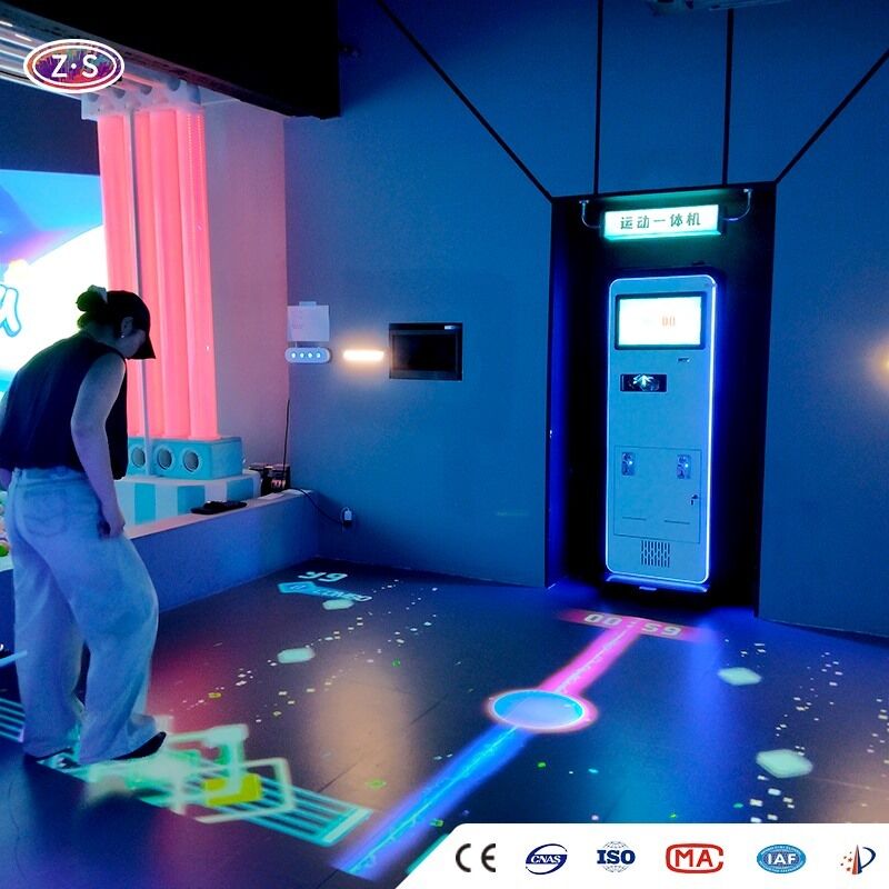 Interactive Exercise Training Games Platform Mobile Floor Projector For Fitness Studio