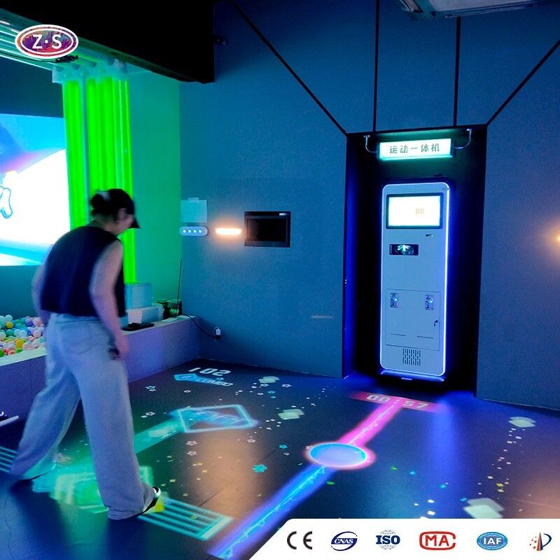 All In One Interactive Projection Arena Mobile Floor Projector For Retail Traffic Engagement