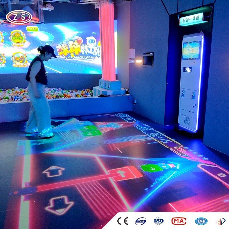 Family Entertainment Center Compact Motion Sensing Floor Games Solution for Kids