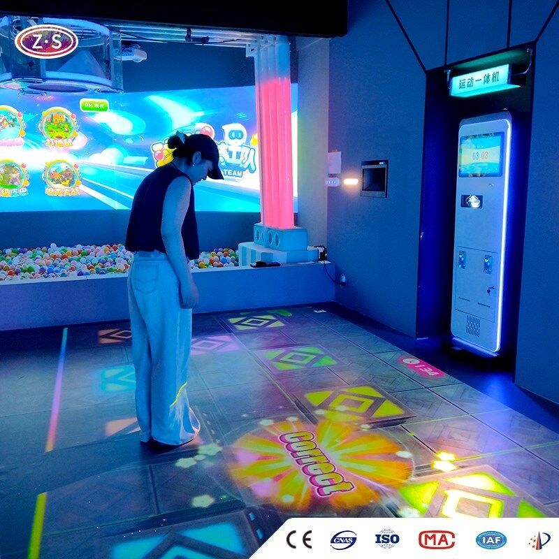 Coin Operated Arcade Solution Mobile Floor Projector For Amusement Park Installations
