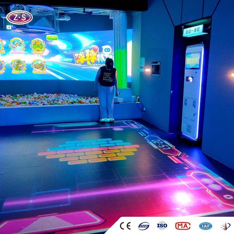 Indoor Fun Activity Floor Compact Motion Sensing Floor Games Solution for Museums