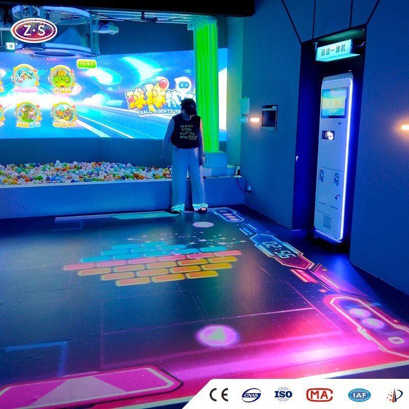 Portable Immersive Motion Sensing Game Station Mobile Floor Projector For Kids
