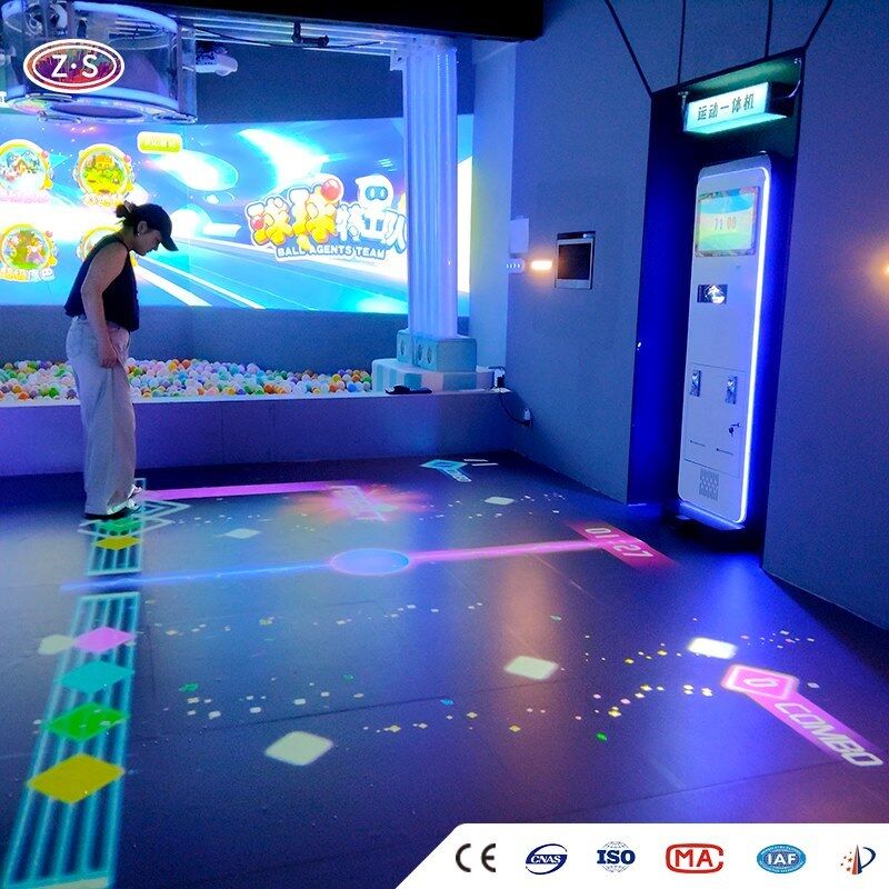 Coin Operated Arcade Solution Mobile Floor Projector For Amusement Park Installations