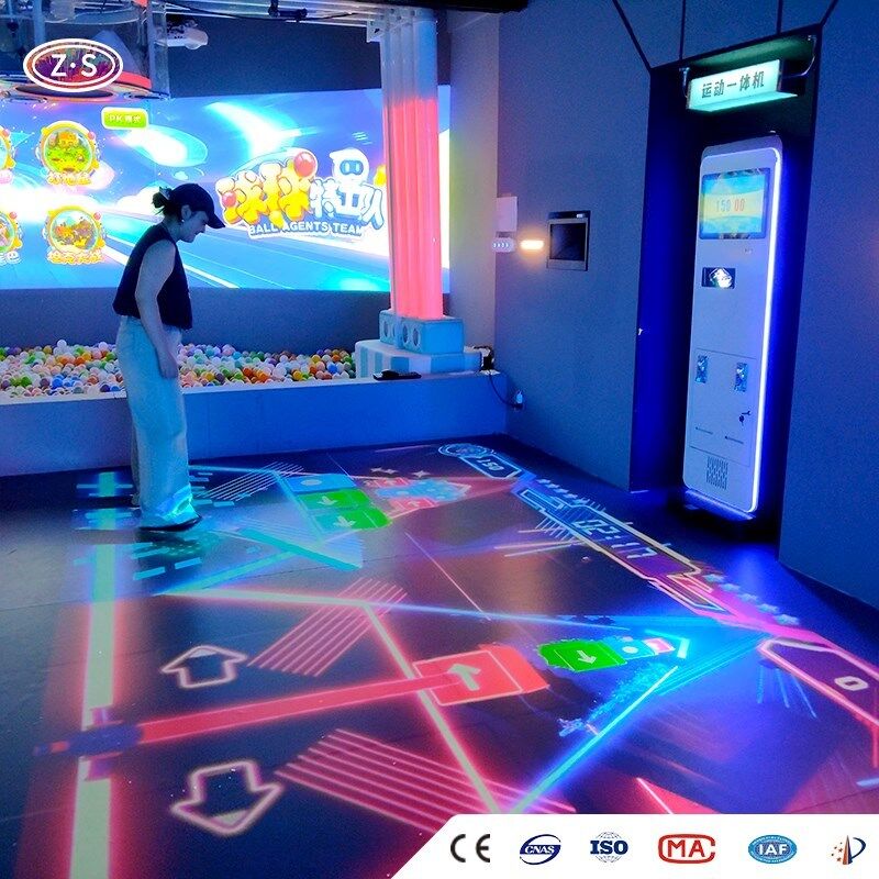 Commercial Interactive Projection Arena Mobile Floor Projector For Mall Engagement Solution