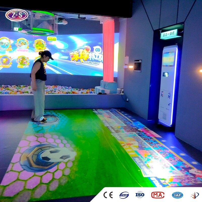 Durable Mobile Interactive Floor Projector Lightweight With Customizable Game Library