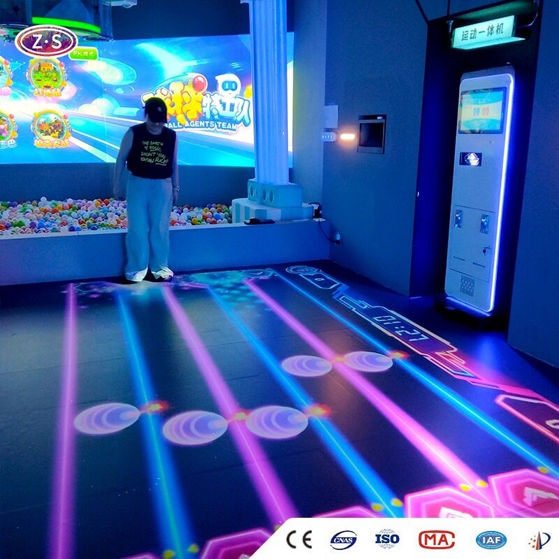 One Button Mobile interactive floor projector Auto Power On Off No Tech Skills Required