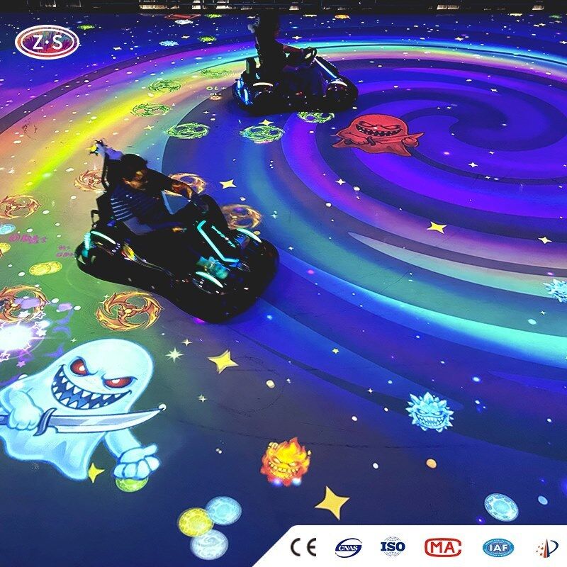 Multiplayer Competitive Kart Racing Immersive Go Karting Projection For Family Attractions
