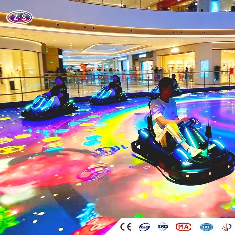 Multiplayer Competitive Kart Racing Immersive Go Karting Projection For Family Attractions