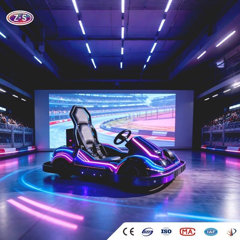 Multiplayer Competitive Kart Racing Immersive Go Karting Projection For Family Attractions