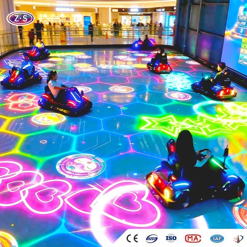 Interactive Projection Racing Experience Immersive Go Karting Game For Resort