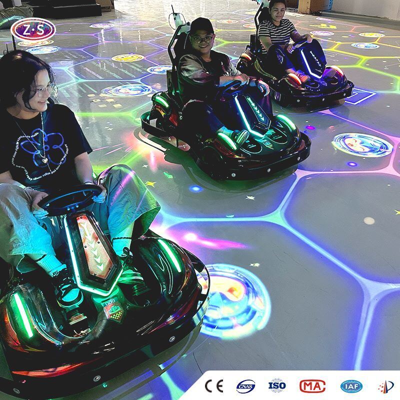 Interactive Projection Racing Experience Immersive Go Karting Game For Resort