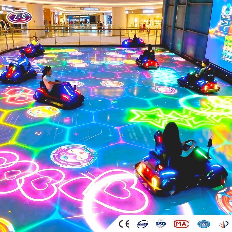 Interactive Projection Racing System Immersive Go Karting For Mall Theme Park