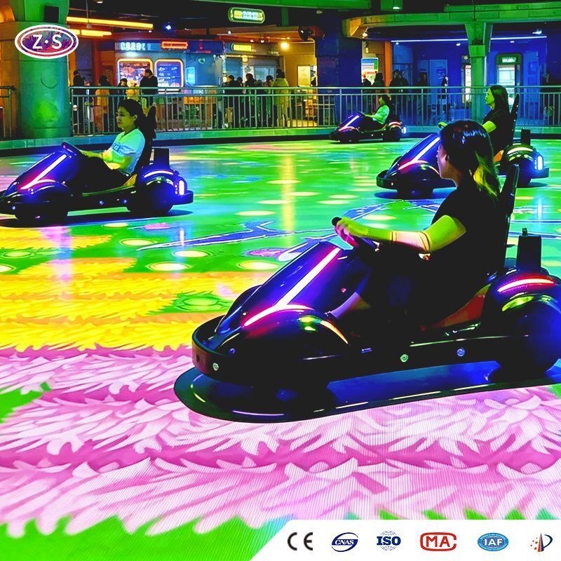 Projection Track Interactive Kart Arena Immersive Go Karting For Mall Entertainment