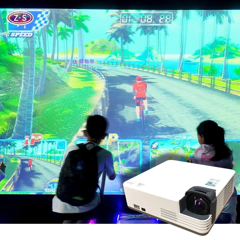 High Traffic Turnkey Solution Fitness Attraction Platform Indoor AR Bike Race Gameplay