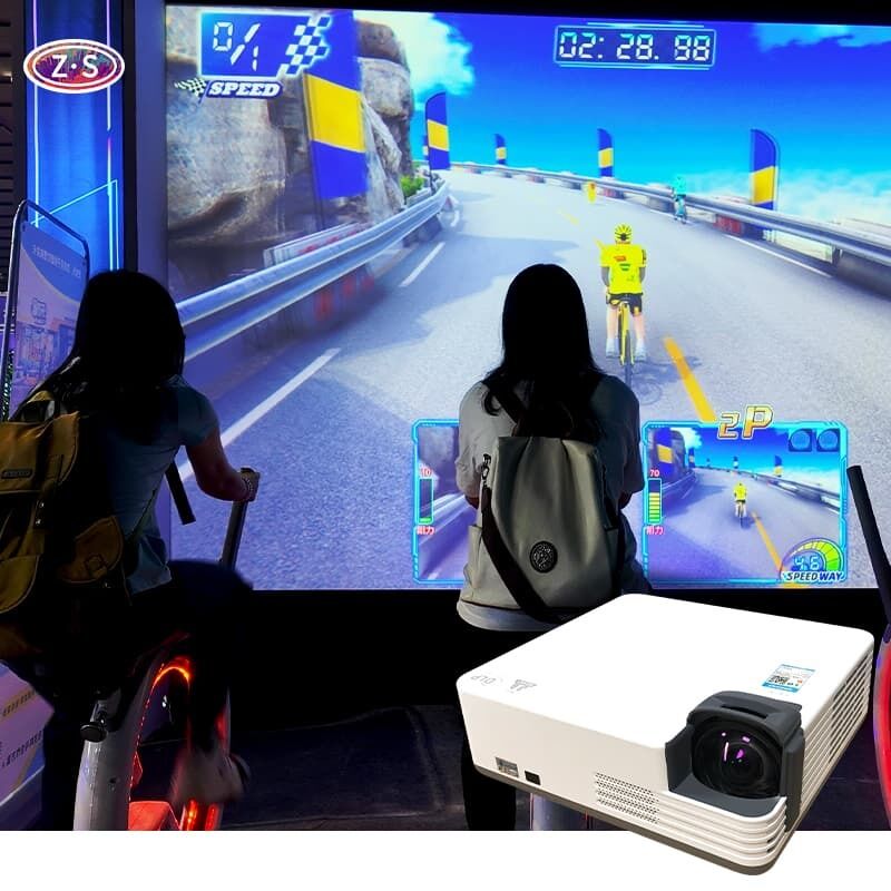 Interactive Bike Racing Simulator Indoor AR Bike Race Competition Commercial Use 