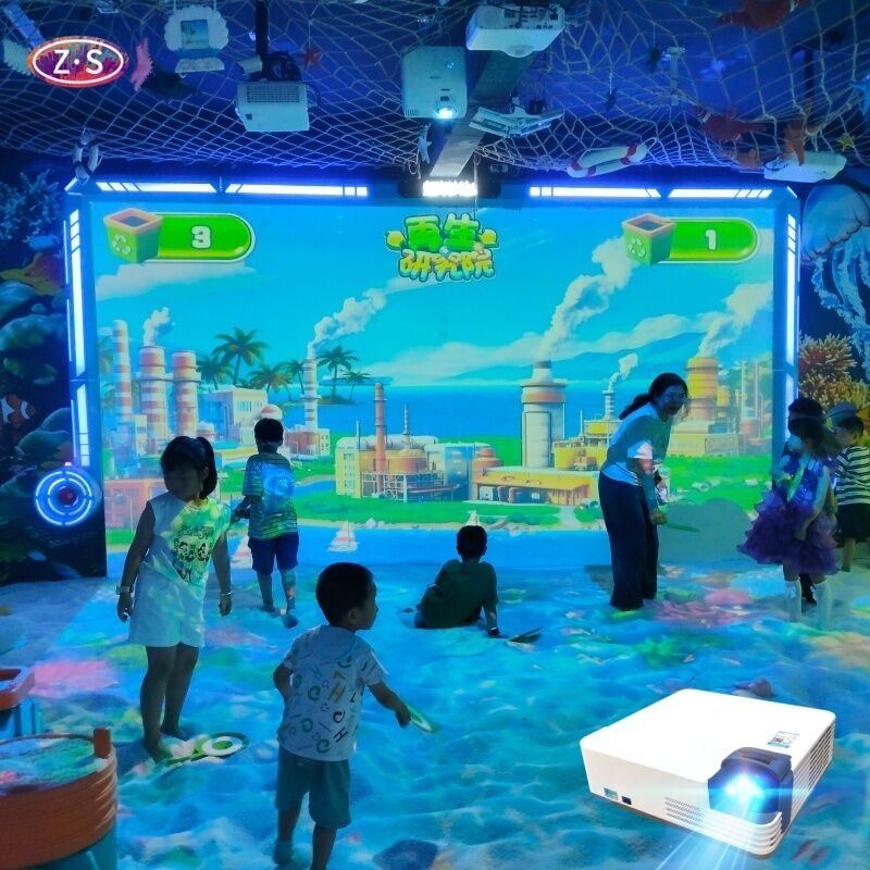Immersive Ocean Education Interactive Sand Beach Projection Game for Kids' Centers