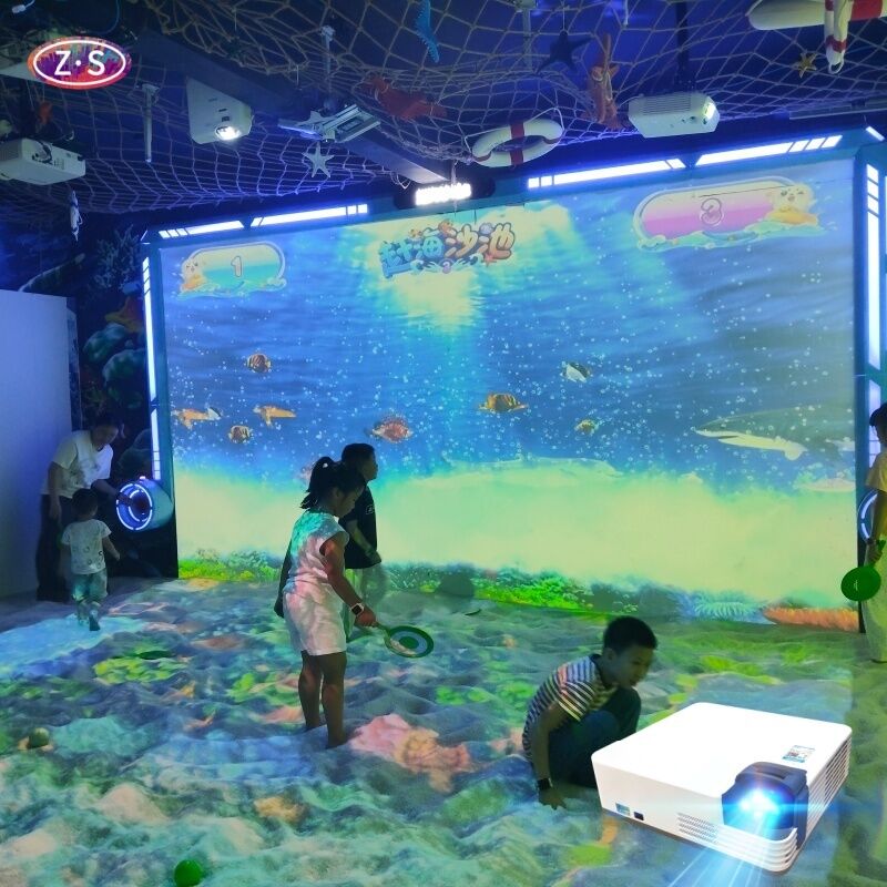 Joyful Beach Projection Interactive Game Multiplayer Collaboration for All Ages