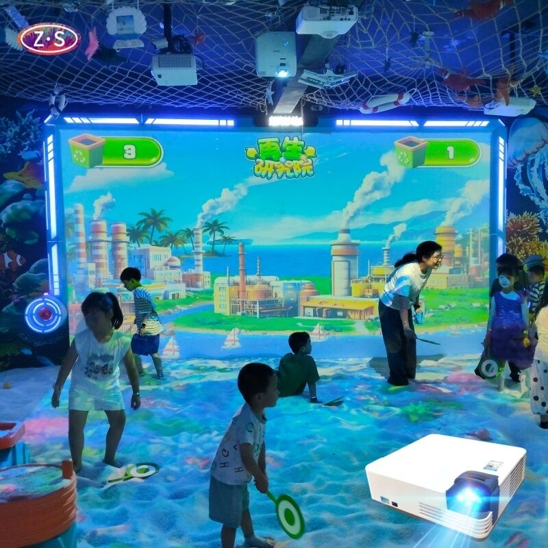 AR Beach Interactive Games Player Exploration In Ocean Adventure Scenario