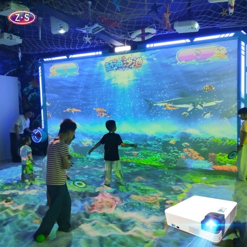 Multi Player Kids Attraction Interactive Sand Projection Game for Developmental Center