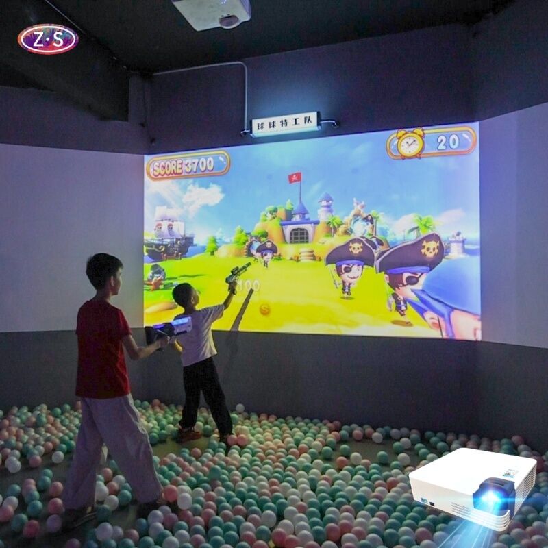 Multi Player Throw Wall projection game HD Graphics Auto Scoring For Carnival Events
