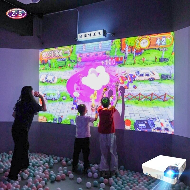 Immersive Ball Throwing Projection Game HD Effects Remote Control for Play Centers