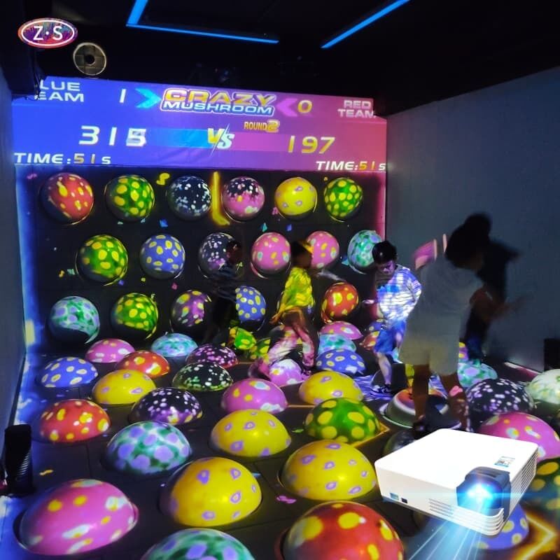 Interactive Projection Games Immersive Jumping Sphere for Theme Park Attractions