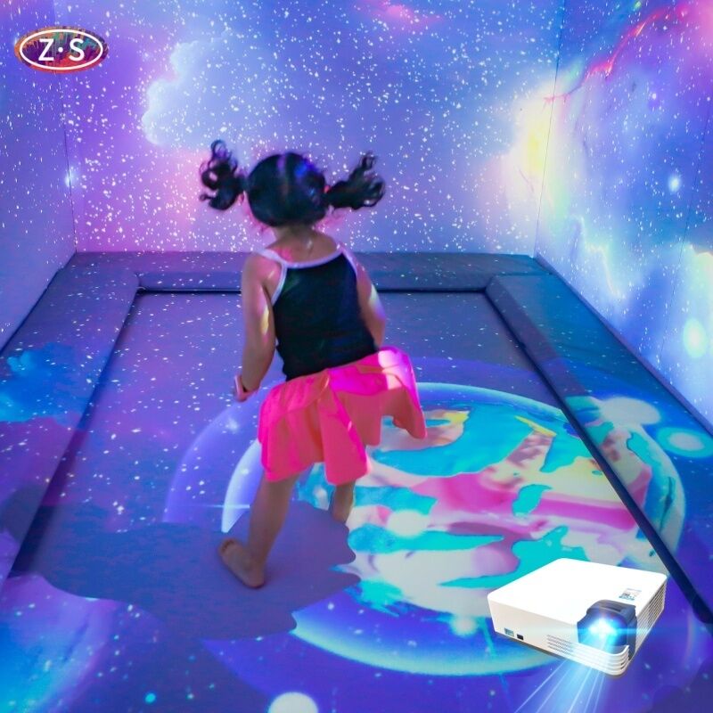 Interactive Jumping Projection Game Immersive Space for Family Entertainment