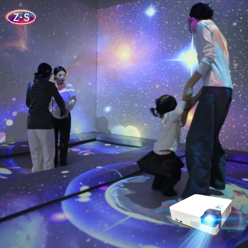 Commercial Trampoline Projection System with Interactive Motion Sensing Technology