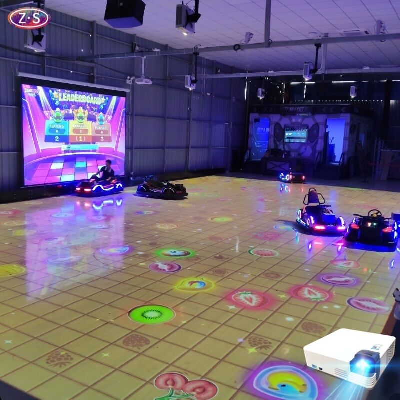 Akıllı Eğlence Ekipmanları Kapalı Parklar İçin İnteraktif Go Kart Projektörü