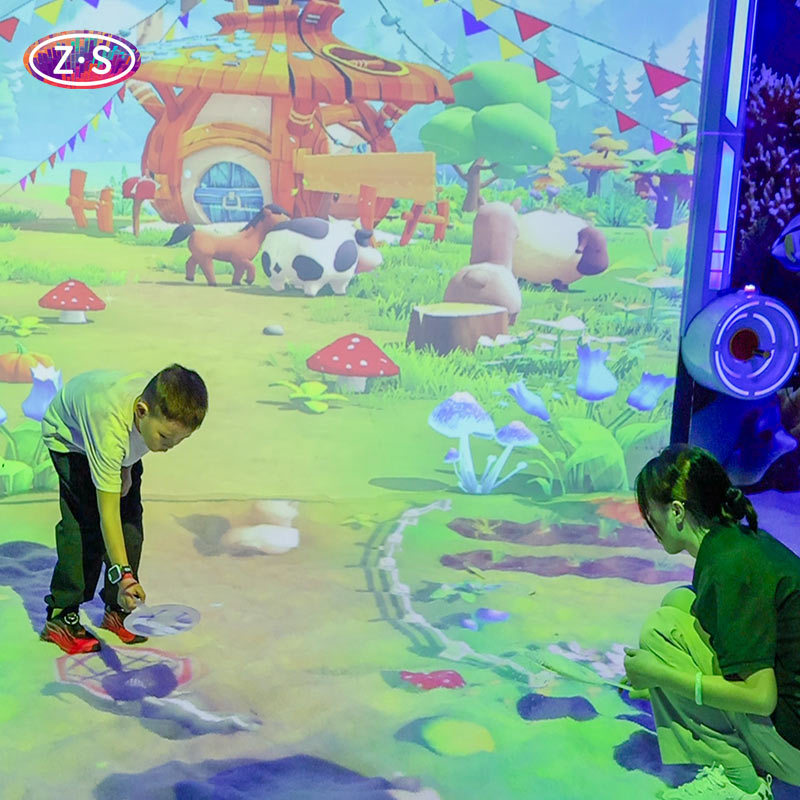 4000 Lumens Interactive Projection Games AR Beach Motion Activated ...